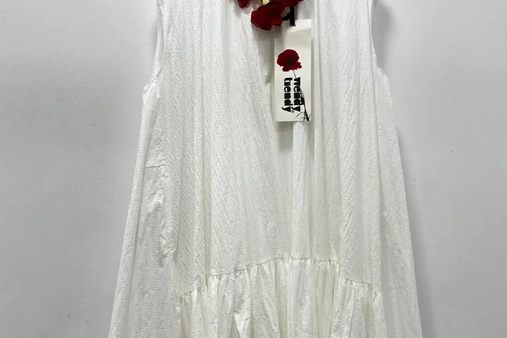 Vestido capa blanco WENDY TRENDY (147 contorno, 234 cintura)